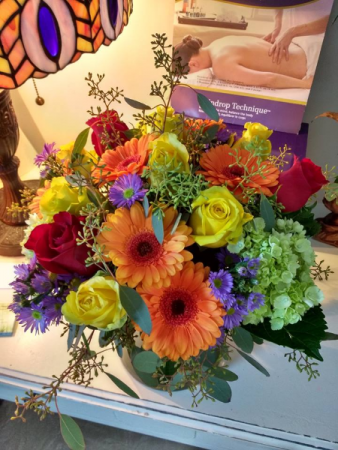 Colourful Floral Cube Design 