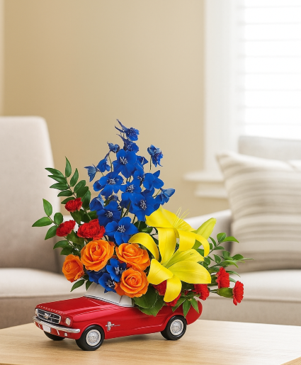Colourful Ford mustang arrangement 