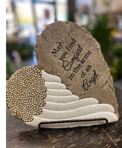 Comfort in the arms of an Angel Designer Stone- Including Stand