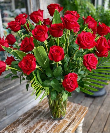 Coming Up Roses (1,2 or 3 Dozen Red Roses) Floral Arrangement in Key West, FL | Petals & Vines