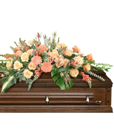 Compassionate Coral Casket Spray in Chicago, IL | PRIMROSE CHICAGO