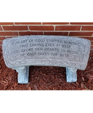A Heart of Gold Memorial Bench 