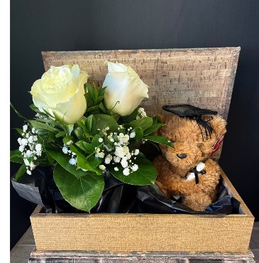 ConGRADuations!!!! Book & Bear Arrangemnt  in Woodbridge, ON | PRIMAVERA FLOWERS & MORE LTD.