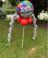 congrats ballooon yard aornament