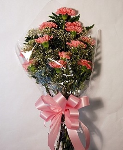 Congratulations Carnation Bouquet FHF-G124 Fresh Flower Presentation Bouquet (Local Delivery or pick up)Area Only)