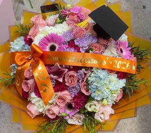 Congratulations Mixed Bouquet Mixed Bouquet made or roses, gerber daysies, hydrangeas, carnations, cushon, lilys, etc.