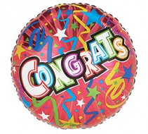 Congratulations Stars & Streamers Mylar Ballooon