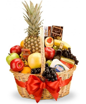 CONNOISSEUR FRUIT & GOURMET  BASKET 