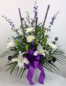 Cool Colors Funeral Arrangement
