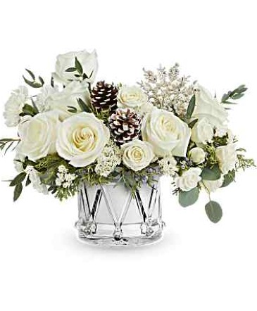 Icy Winter Drum   in Oakland, ME | VISIONS FLOWERS & BRIDAL DESIGNS