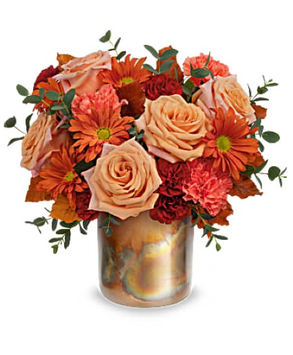 Copper Rose Bqt Fall flowers