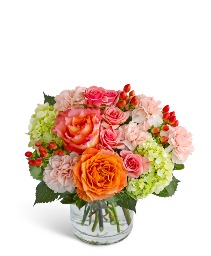 Coral Charm Flower Arrangement