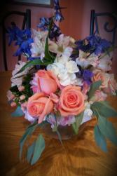 Corals, Sages & Blues Centerpiece