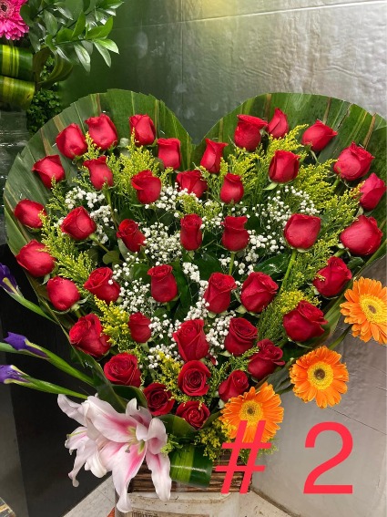 CORAZON 50 ROSAS  