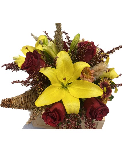 Cornucopia Flower Arrangement 