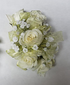 Corsage White and Pale Yellow