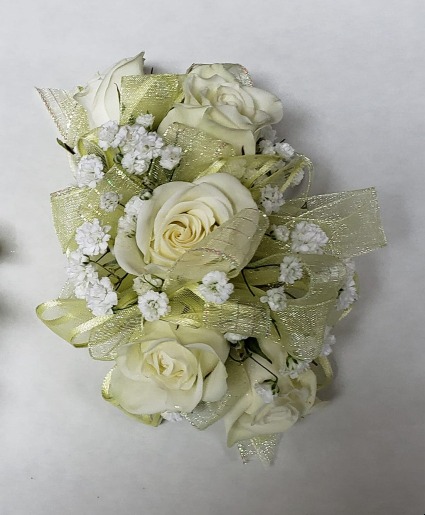Corsage White and Pale Yellow