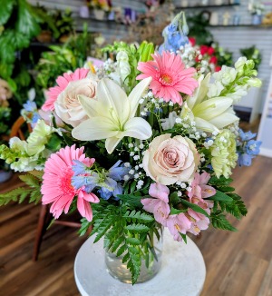 Cotton Candy Skies Vase Arrangement