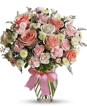 Cotton Candy  Vase Arrangement