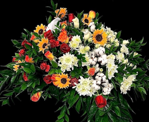 Cotton Of Harvest Sunflowers, Cotton & Roses