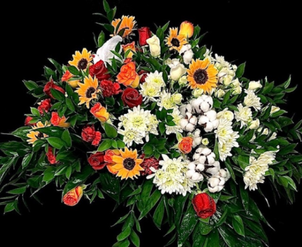 Cotton Of Harvest Sunflowers, Cotton & Roses
