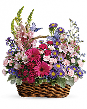 Country Basket Basket Arrangement