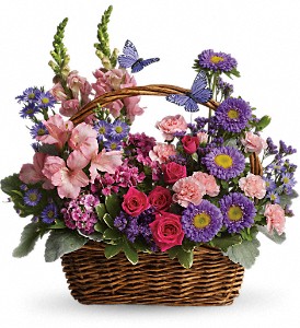 Country Basket Bloom Basket Arrangement