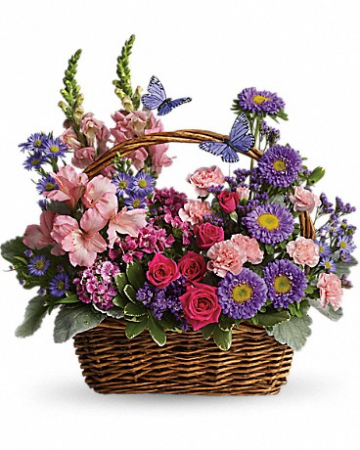 Country Basket Blooms T48-3 16.5"(w) x 16.5"(h) ONE SIDED