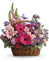 Country Basket Blooms Arrangement