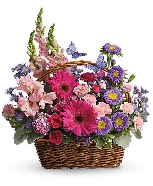 Country Basket Blooms Basket Arrangement
