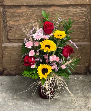 Country Cupid Vase Arrangement