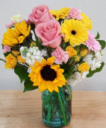 Country Fresh vase arrangement in Clatskanie, OR | Clatskanie Floral LLC
