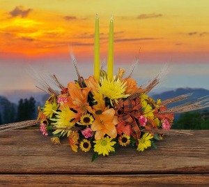 Country Harvest Candle Bouquet FHF-F0925 Fresh candle arrangement 