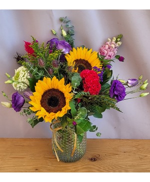 Country Market Bouquet Vase Arrangement