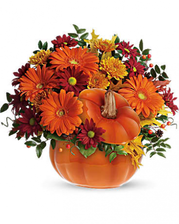 Country Pumpkin Flower Arrangement in Riverside, CA | Willow Branch Florist of Riverside