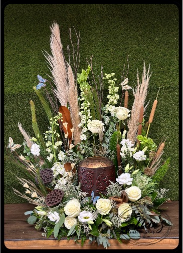 Country Roads Urn Arrangement in Bryan, TX | NAN'S BLOSSOM SHOP