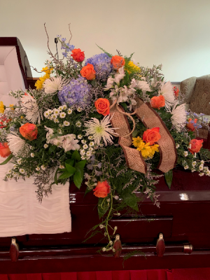 Country Wild Flower  Casket Spray