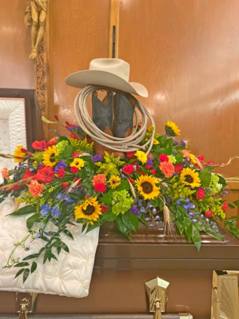 Cowboy Casket Spray 