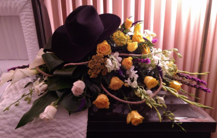 Cowboy casket spray Sympathy