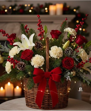 Cozy Christmas Crate Basket