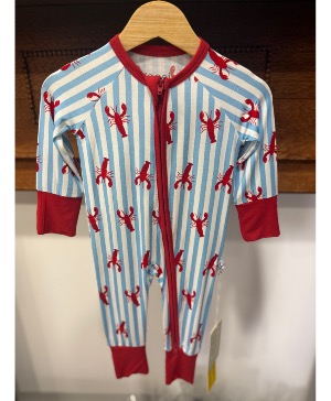 Crawfish Goosie Zip PJs 0-3 month 