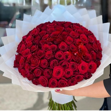Crazy For You Red Ramo Buchon  in Vacaville, CA | Vior Floral Art