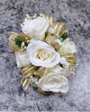 Cream and Cold Writst Corsage Corsage