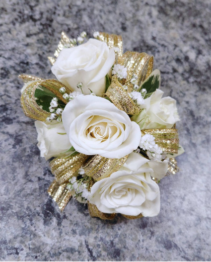 Cream and Cold Writst Corsage Corsage