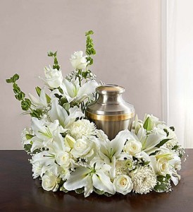 Cremation Wreath - All White 
