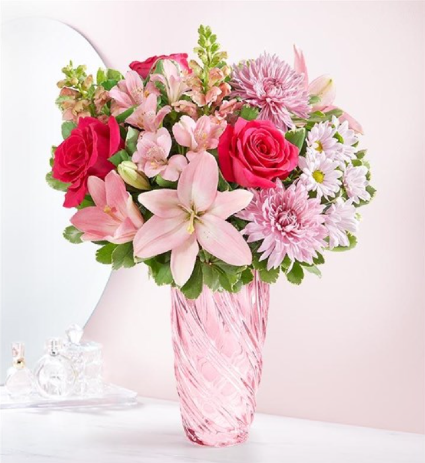 Crimson Blush Flower Arrangement