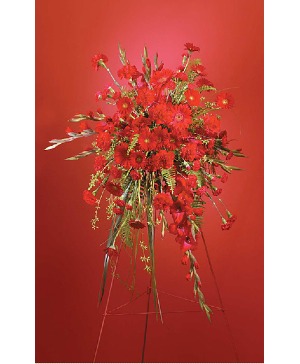 Crimson Celebration Standing Spray Standing Spray