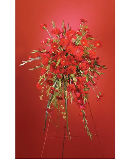 Crimson Celebration Standing Spray Standing Spray