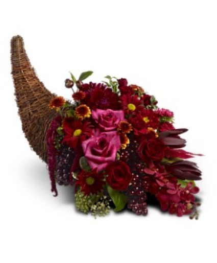 Crimson Cornucopia Arrangement