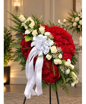 CRIMSON ELEGANCE FUNERAL HEART